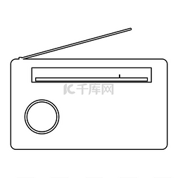 音频旋钮图片_收音机图标。