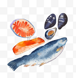 海鲜肉类食物