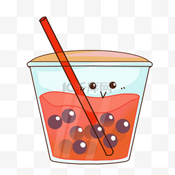 西瓜汁果茶饮料卡通图画