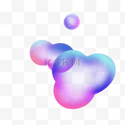 潮流图片_透明潮流紫色气泡