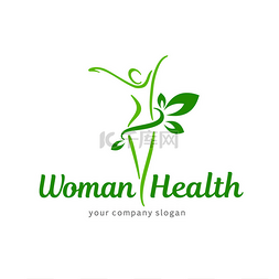 矢量 logo 设计。健康、 妇女健康