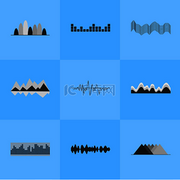 音乐均衡器界面由九个不同的图标
