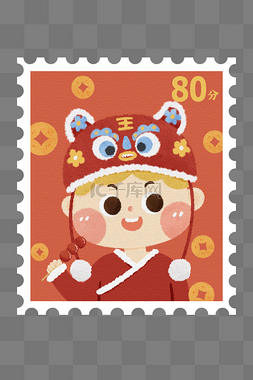 时光邮局图片_虎年新年邮票