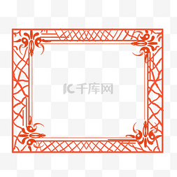 中国风格矩形红色边框