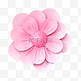 粉色C4D立体春天植物唯美花朵