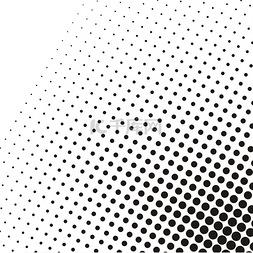 抽象的黑白点图案圆形半色调点矢