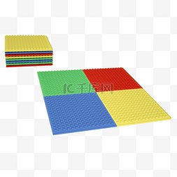 四方形图片_常见四色方形指压板