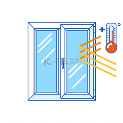 用双层玻璃窗保持室内温度。 