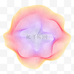 潮流球体图片_渐变圆形音波浪粒子