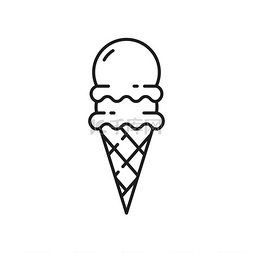 华夫饼格纹图片_开心果冰淇淋在华夫饼锥形隔离轮