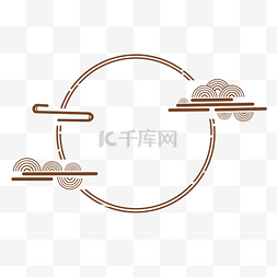 国潮复古线条图片_国潮线条简约标题框