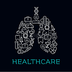 人肺符号由医疗图标创建，用于医