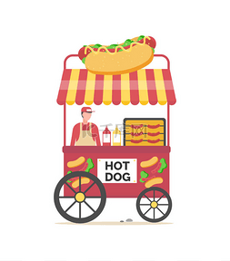 罐装食品和酱料的热狗销售商