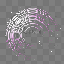 科技圆形装饰图片_商务科技紫色星轨线条圆形