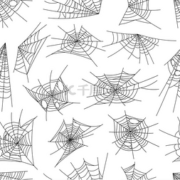 蜘蛛网蜘蛛图片_万圣节假期蜘蛛网和蜘蛛网网无缝