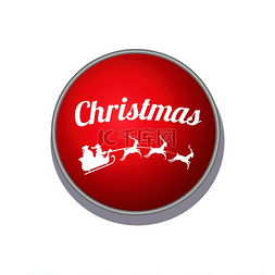 圣诞按钮上有圣诞老人的白色图案