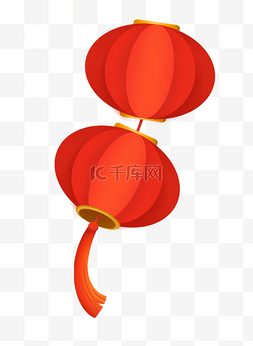中国风新年春节节日大红灯笼