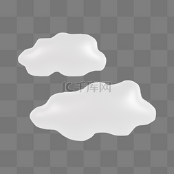 3DC4D立体一朵朵白云