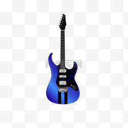 电吉他音乐图片_蓝色电吉他