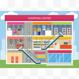 城市背景图片_Shopping Center Buiding Design