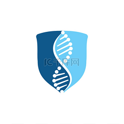 科学遗传学载体标志设计。基因分