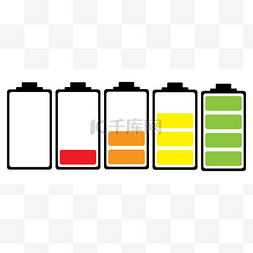 电池图片_电池充电颜色图标