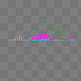 紫色赛博朋克霓虹音量波浪数据分析