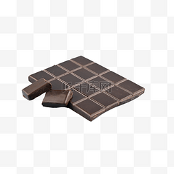 碎开的黑巧克力碎片零食