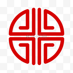 红色中式纹饰喜庆装饰中国风图案
