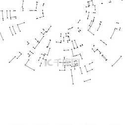 电子数据图片_在白色背景上连接线条和点。