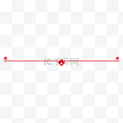 分割线商务图片_简约红色菱格商务分割线