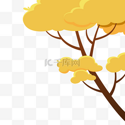 秋天图片_黄色秋季大树