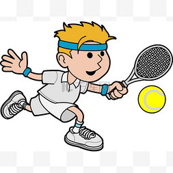 男子网球运动员的插图