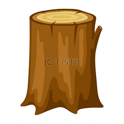 树桩插图林业和木材行业的广告图