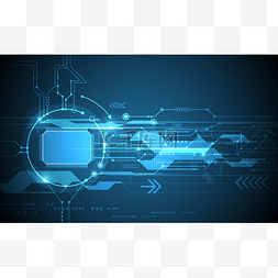 未来电路板图片_矢量抽象未来派电路板和 cpu、 插