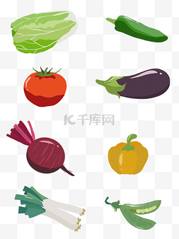 食材蔬菜瓜果图标icon套图