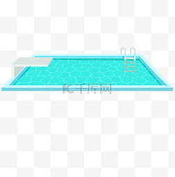 夏天跳水游泳泳池