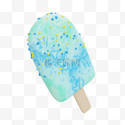 冰棍板报的图片_3DC4D立体冰淇淋雪糕