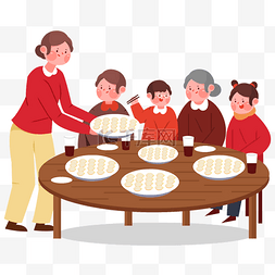 吃饺子图片_节气冬至中国传统二十四节气吃饺
