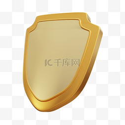 3DC4D立体金色盾牌