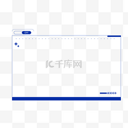 线条相框图片_潮流克莱因蓝蓝色极简线条潮流装