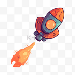 卡通儿童可爱火箭