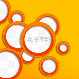 玻璃模糊素材图片_边框圆圈创意渐变橙色