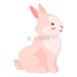 可爱的复活节兔子插图。