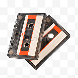 付费音频图片_复古怀旧盒式音频磁带