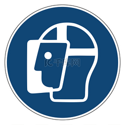 iso图片_强制性行动的标志，防护面罩标志