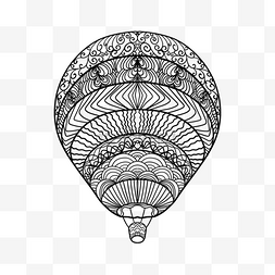 热气球禅绕画抽象线条装饰