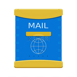 蓝色的邮箱图片_矢量图的白色背景上的抽象蓝色邮