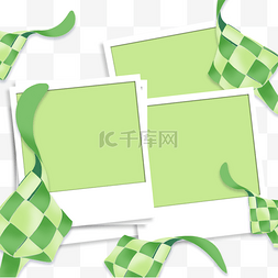 photo图片_green minimalist ketupat frame