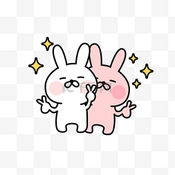可爱表情包小兔子图片_日文兔子卡通表情包